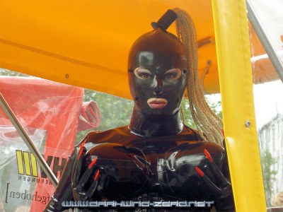 In Front Of Cologne Cathedral In Black Latex 12