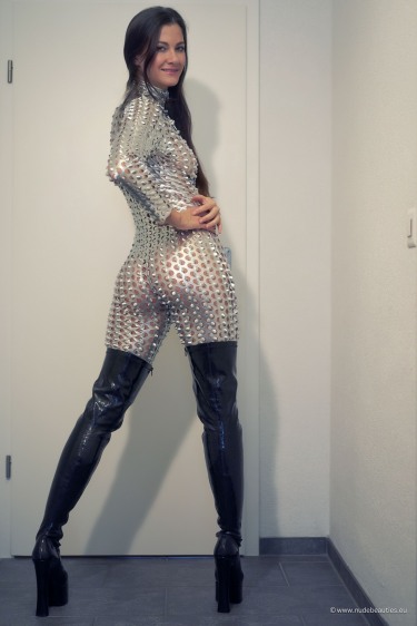 Lauren In Catsuit And Boots 6